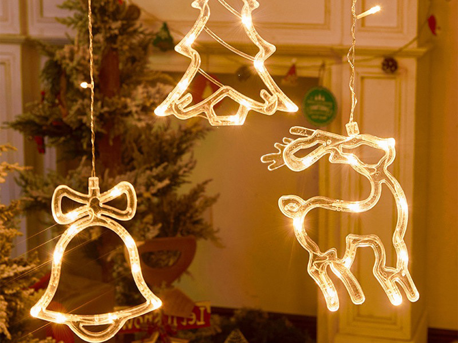 Led kerstverlichting - gordijn met diverse figuren – foto 2 – kavel bij GSD Auctions, Zoeterwoude