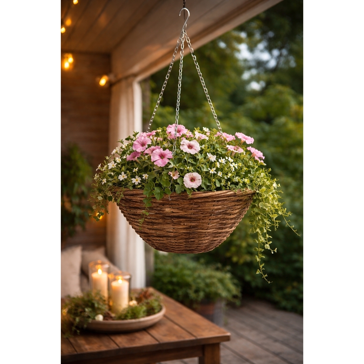 Hangende bloempot Rotan bruin 35 cm – foto 2 – kavel bij GSD Auctions, Zoeterwoude