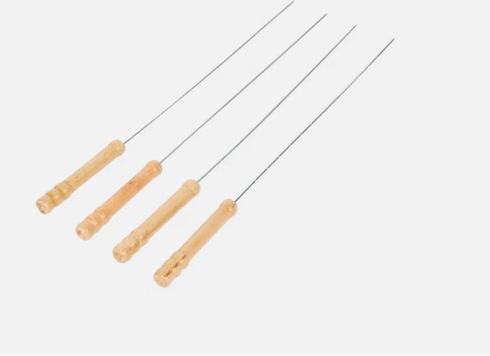 3x Barbeque spiesen met houten handgreep set 4stuks – foto 2 – kavel bij GSD Auctions, Zoeterwoude
