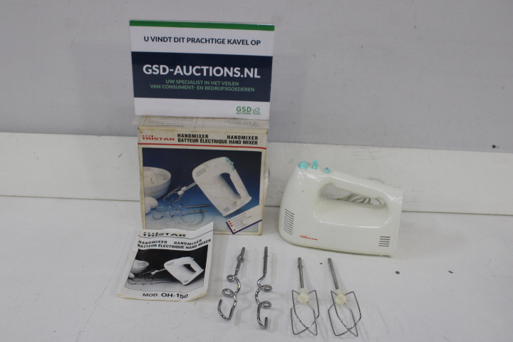 Tristar Handmixer met opzetstukken' – foto 2 – kavel bij GSD Auctions, Zoeterwoude