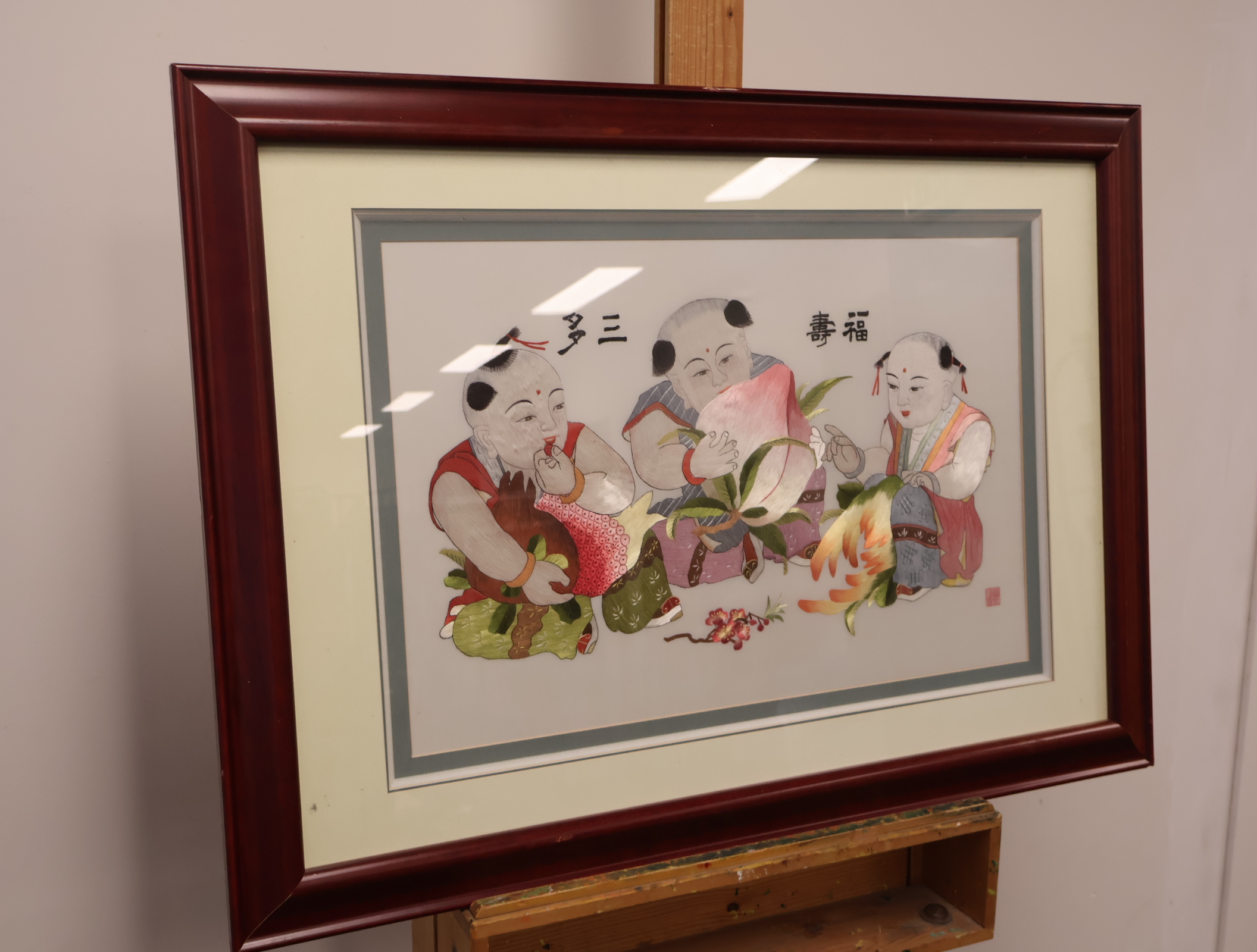 Ingelijst Aziatisch werk – foto 4 – kavel bij GSD Auctions, Zoeterwoude