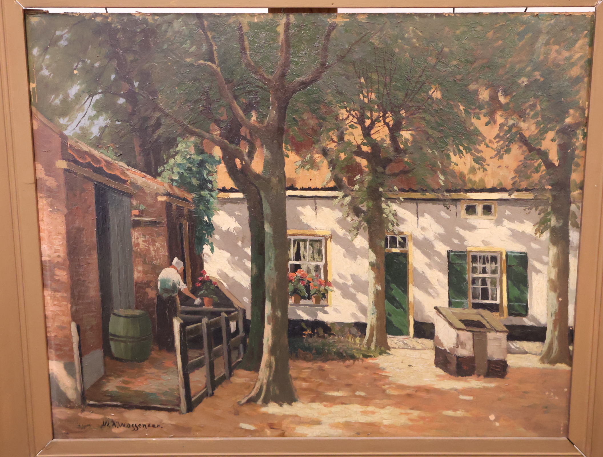 Schilderij Boederij aanzicht - W.A. Waggenaar – foto 3 – kavel bij GSD Auctions, Zoeterwoude