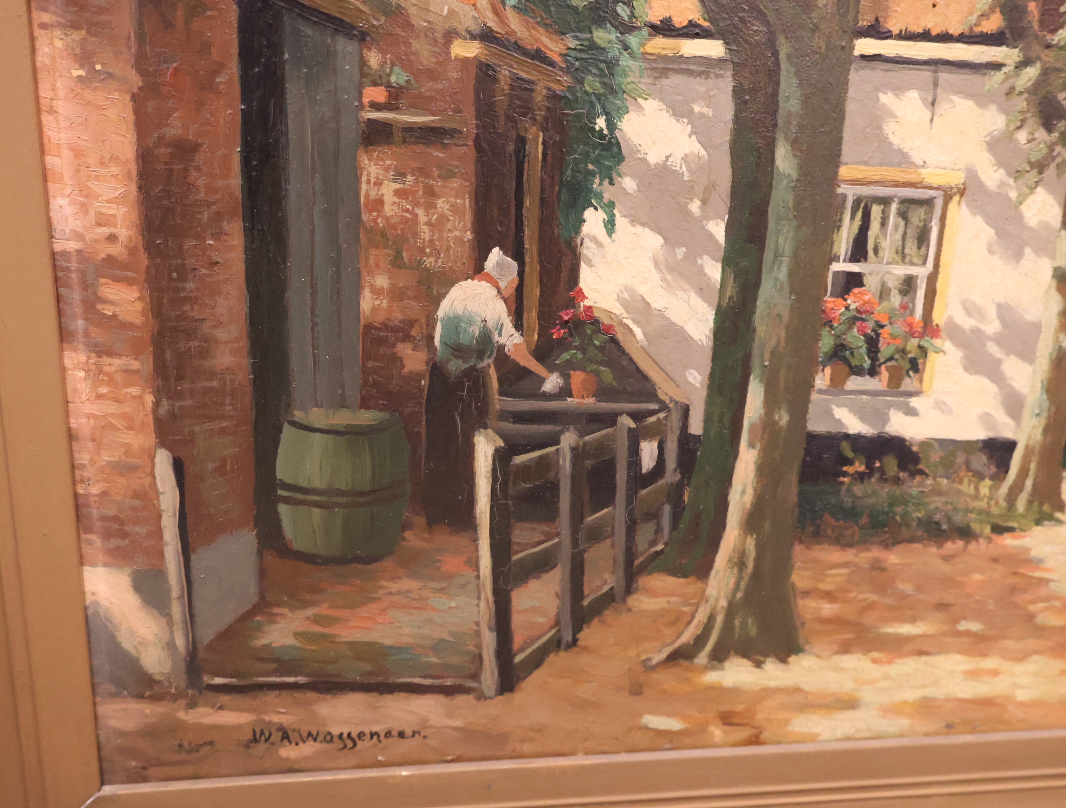 Schilderij Boederij aanzicht - W.A. Waggenaar – foto 7 – kavel bij GSD Auctions, Zoeterwoude