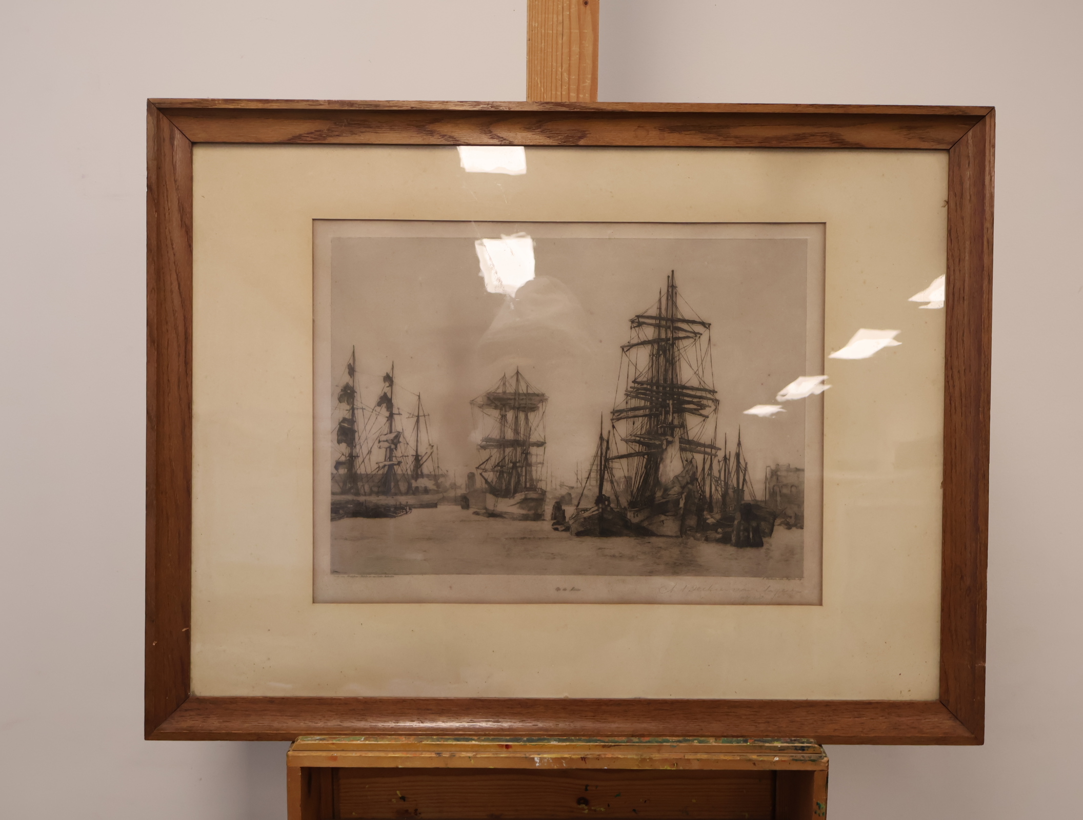 Ingelijste Ets - A. Derksen van Angeren – kavel bij GSD Auctions, Zoeterwoude
