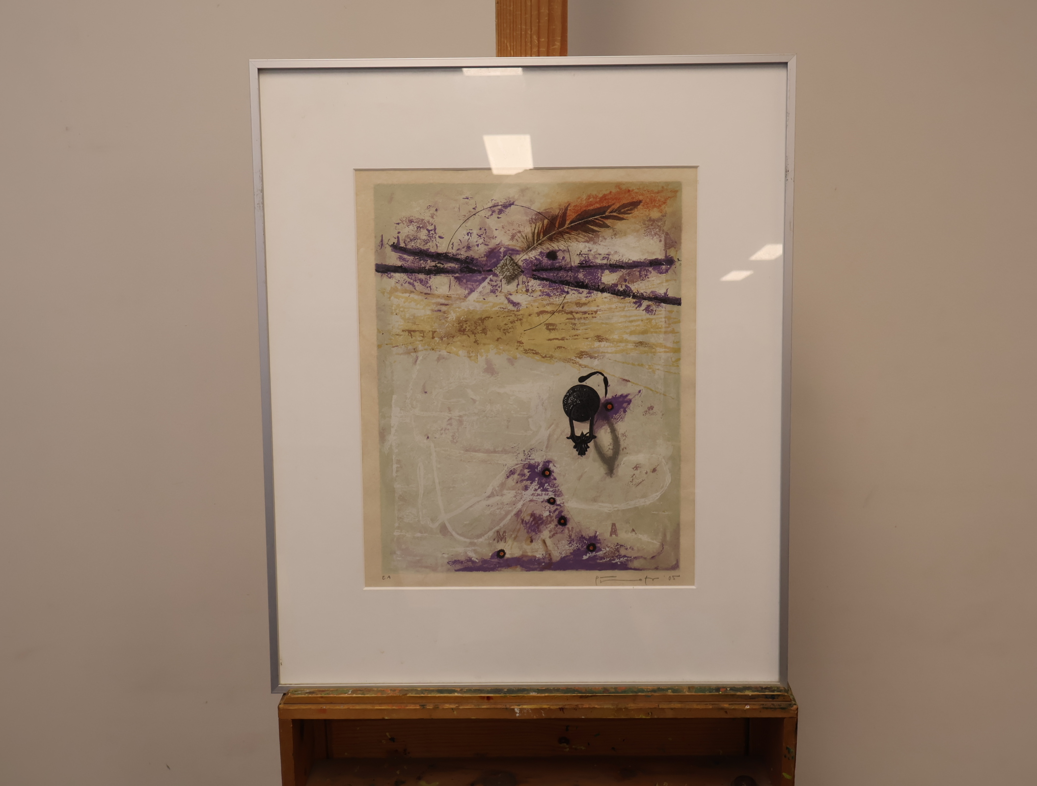 Gesigneerde abstracte litho in Lijst – kavel bij GSD Auctions, Zoeterwoude