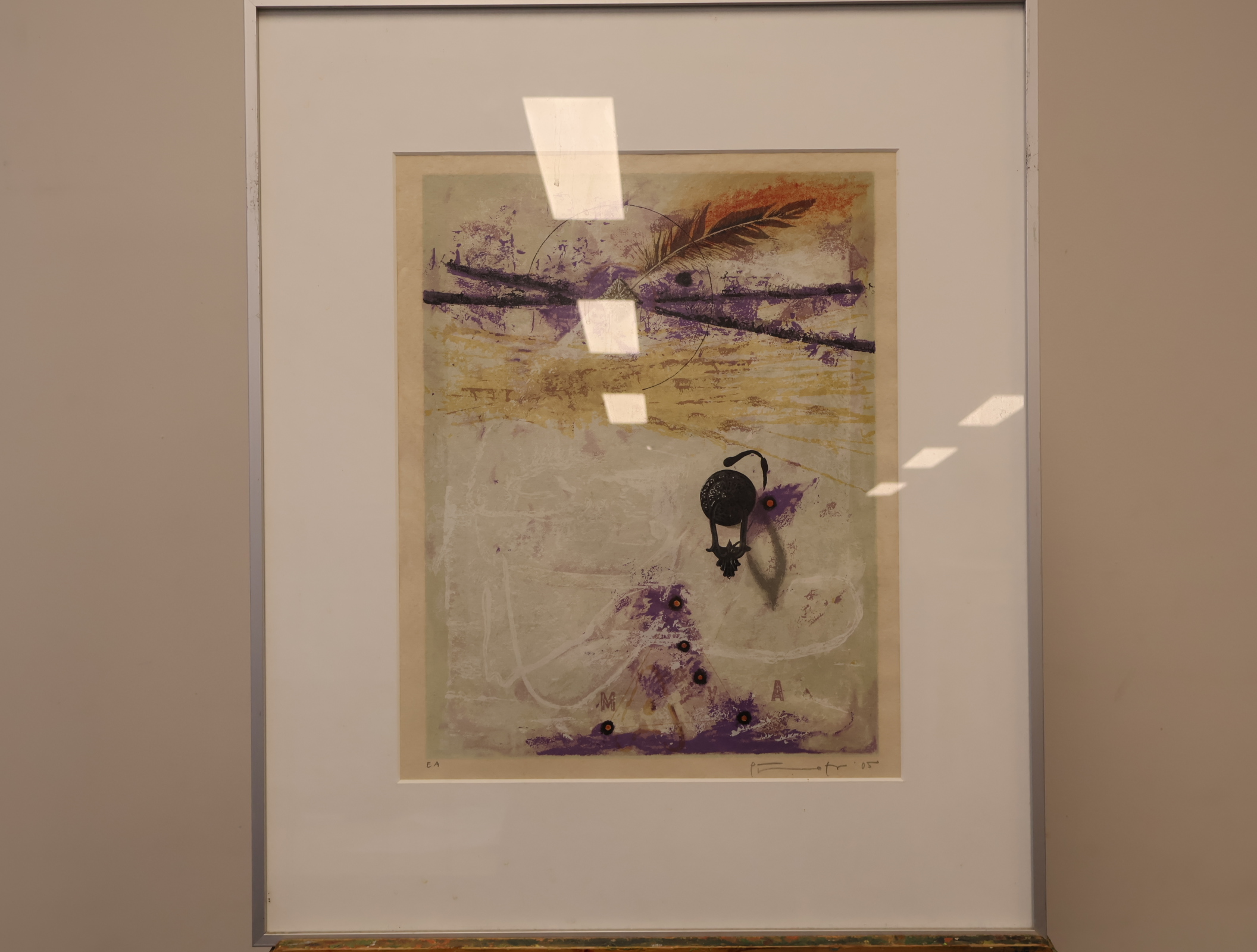 Gesigneerde abstracte litho in Lijst – foto 3 – kavel bij GSD Auctions, Zoeterwoude