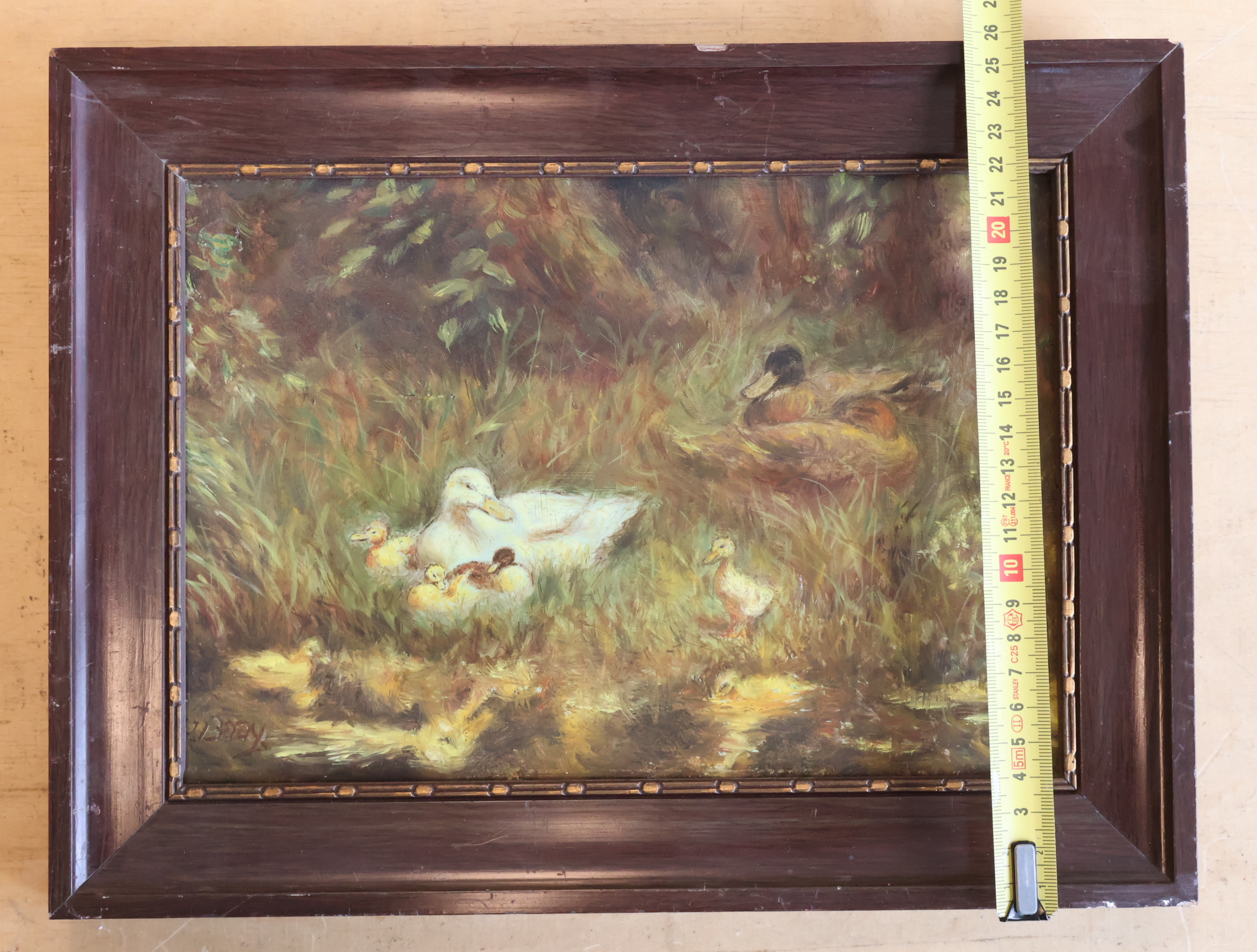 Olieverfschilderij eenden met Kuikens – foto 6 – kavel bij GSD Auctions, Zoeterwoude