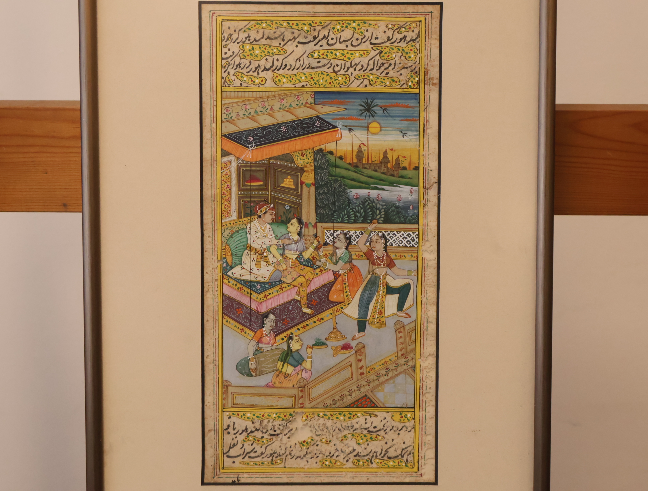 Ingelijste Indische miniatuurschildering – foto 2 – kavel bij GSD Auctions, Zoeterwoude