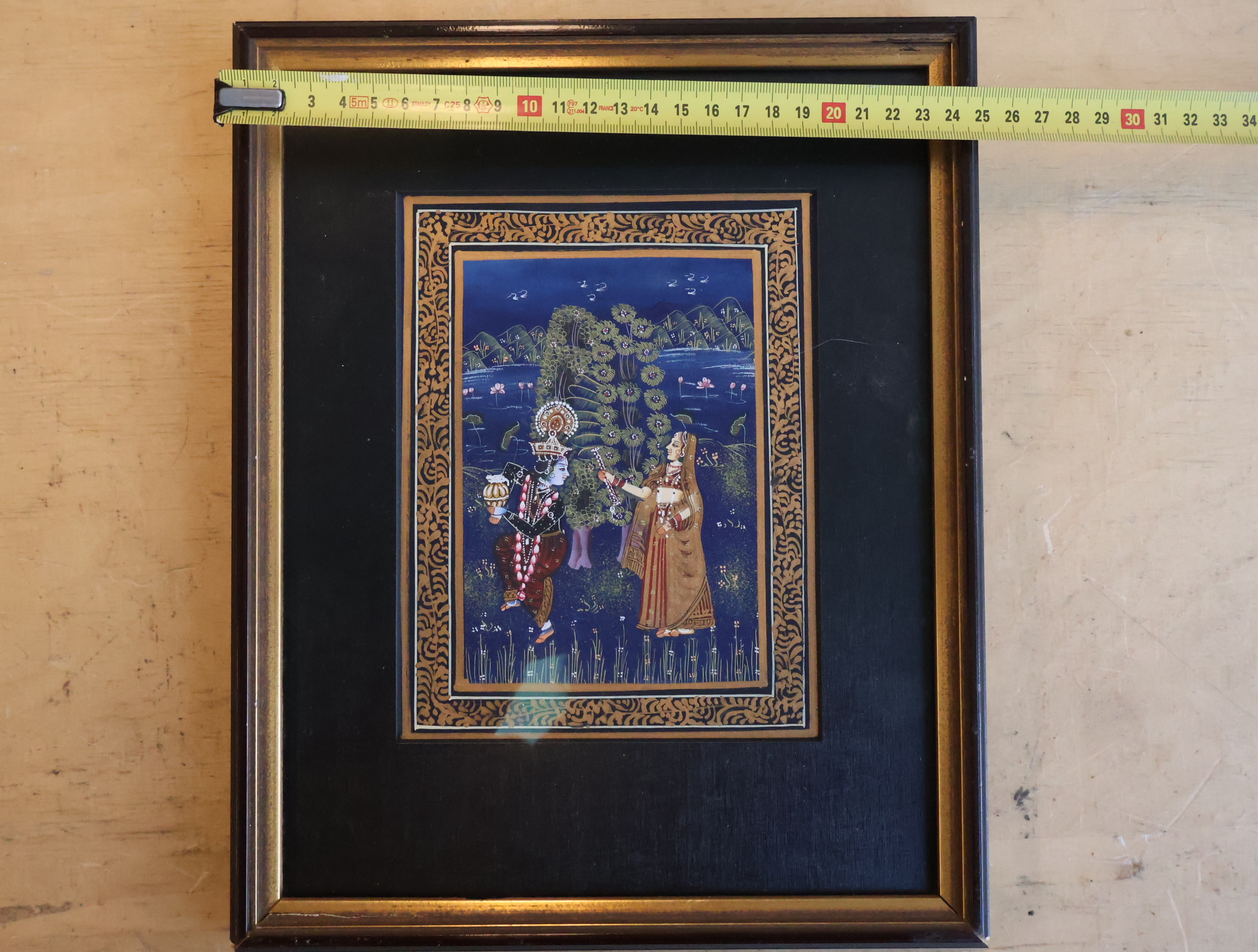 Gekaderde Indiase miniatuurschildering – foto 5 – kavel bij GSD Auctions, Zoeterwoude