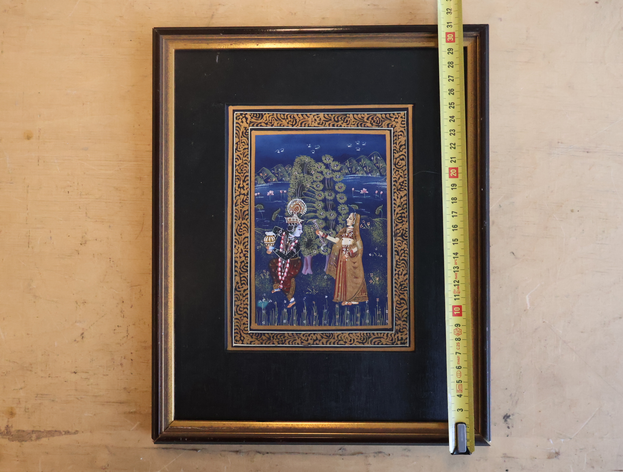 Gekaderde Indiase miniatuurschildering – foto 6 – kavel bij GSD Auctions, Zoeterwoude
