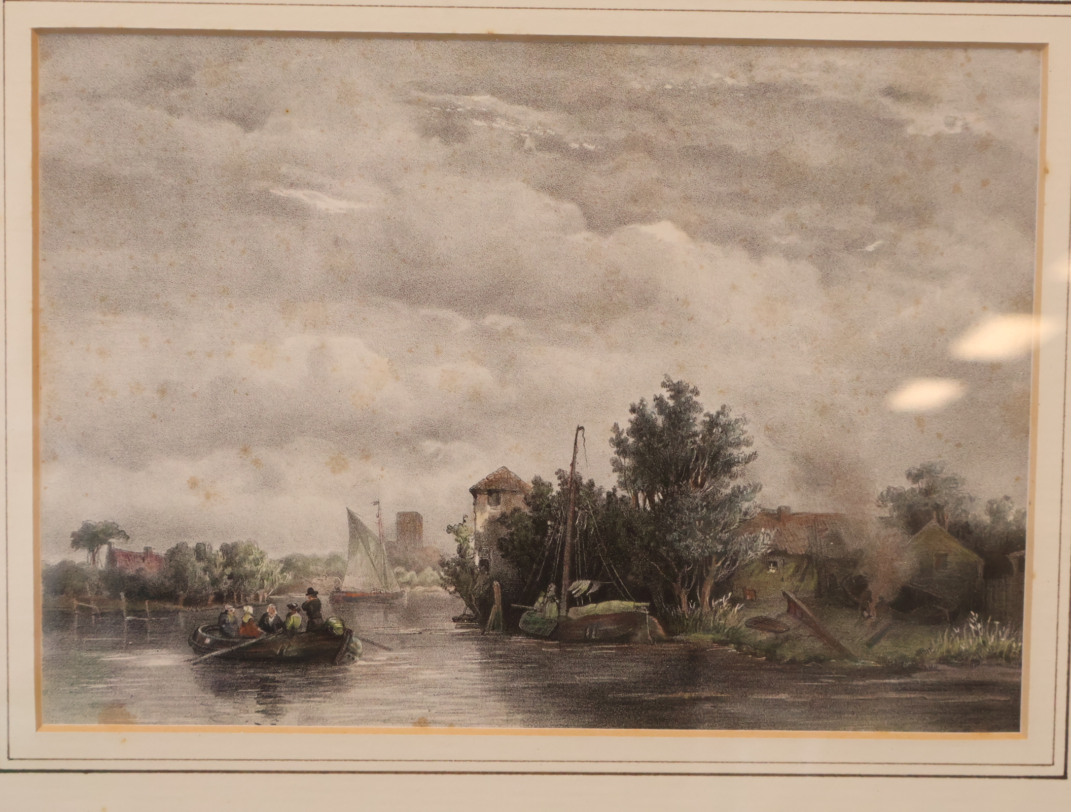 Ingelijste Prent - Rivier aanzicht – foto 2 – kavel bij GSD Auctions, Zoeterwoude