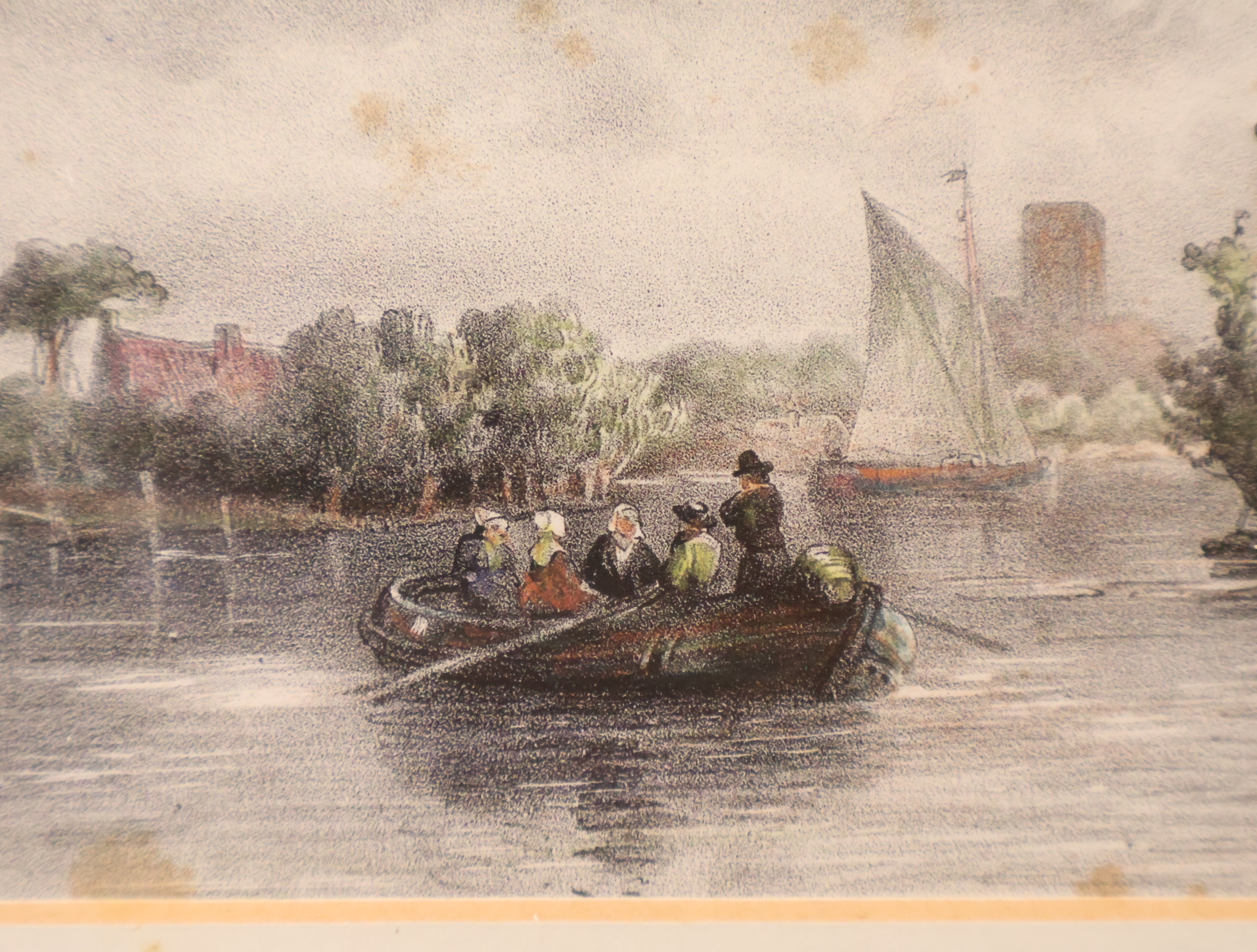 Ingelijste Prent - Rivier aanzicht – foto 3 – kavel bij GSD Auctions, Zoeterwoude