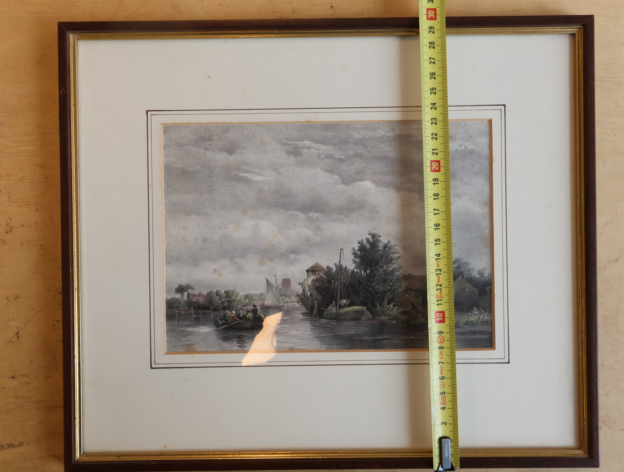 Ingelijste Prent - Rivier aanzicht – foto 6 – kavel bij GSD Auctions, Zoeterwoude