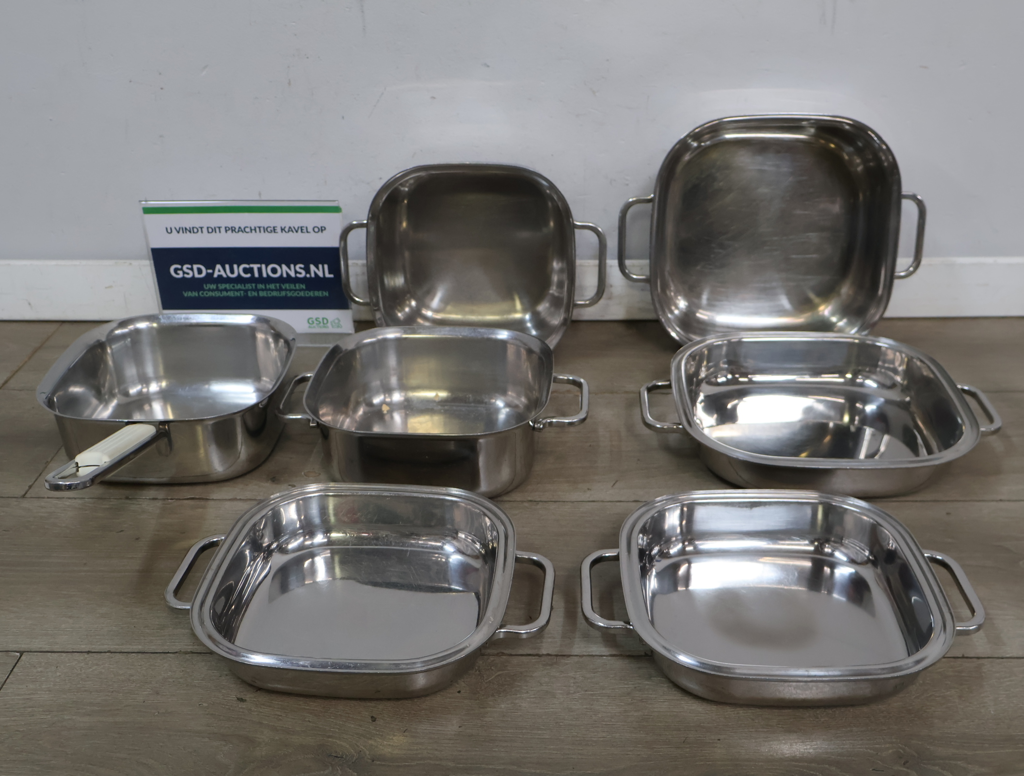 Set roestvrijstalen pannen – kavel bij GSD Auctions, Zoeterwoude
