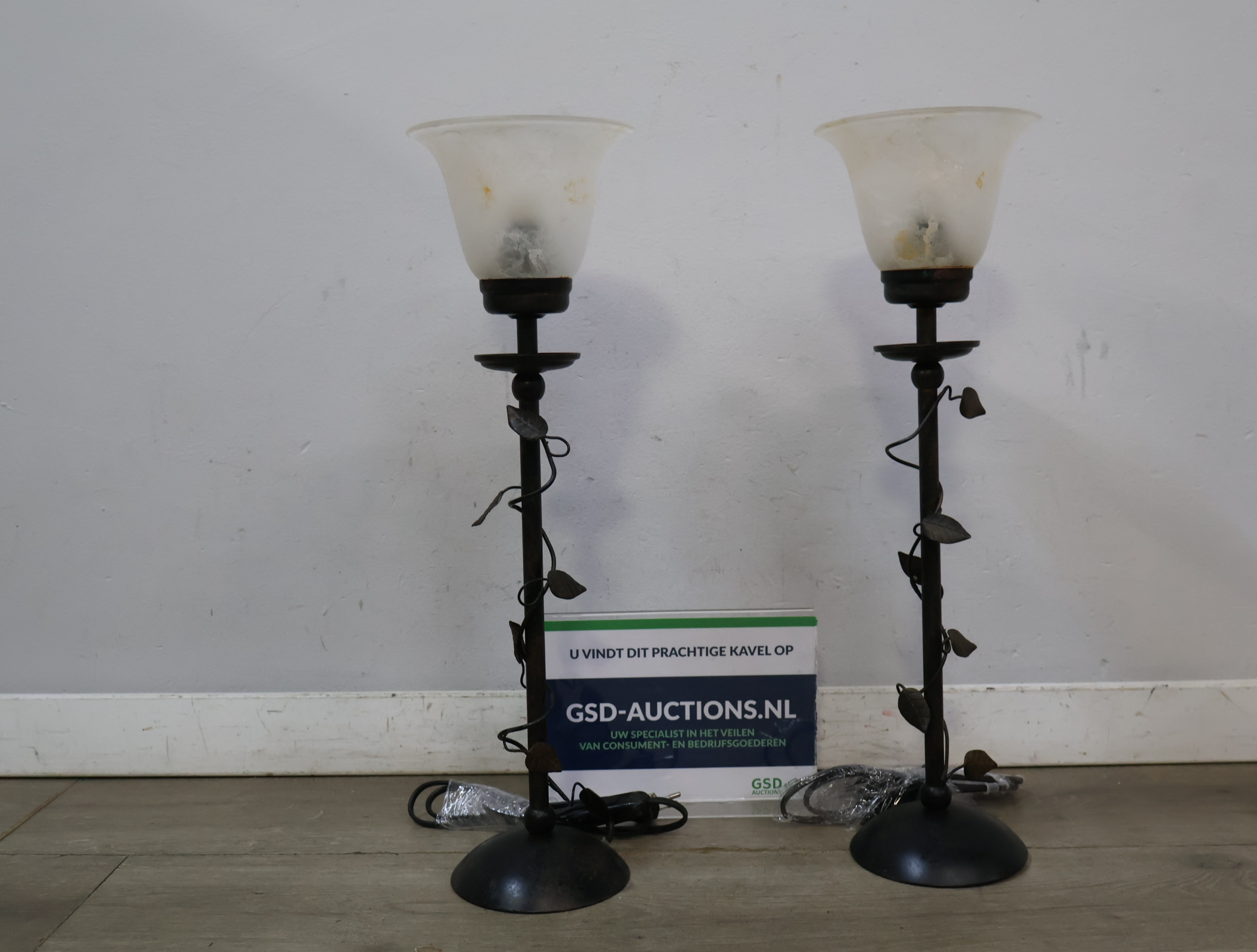 Set van 2 brocante tafellampen – kavel bij GSD Auctions, Zoeterwoude