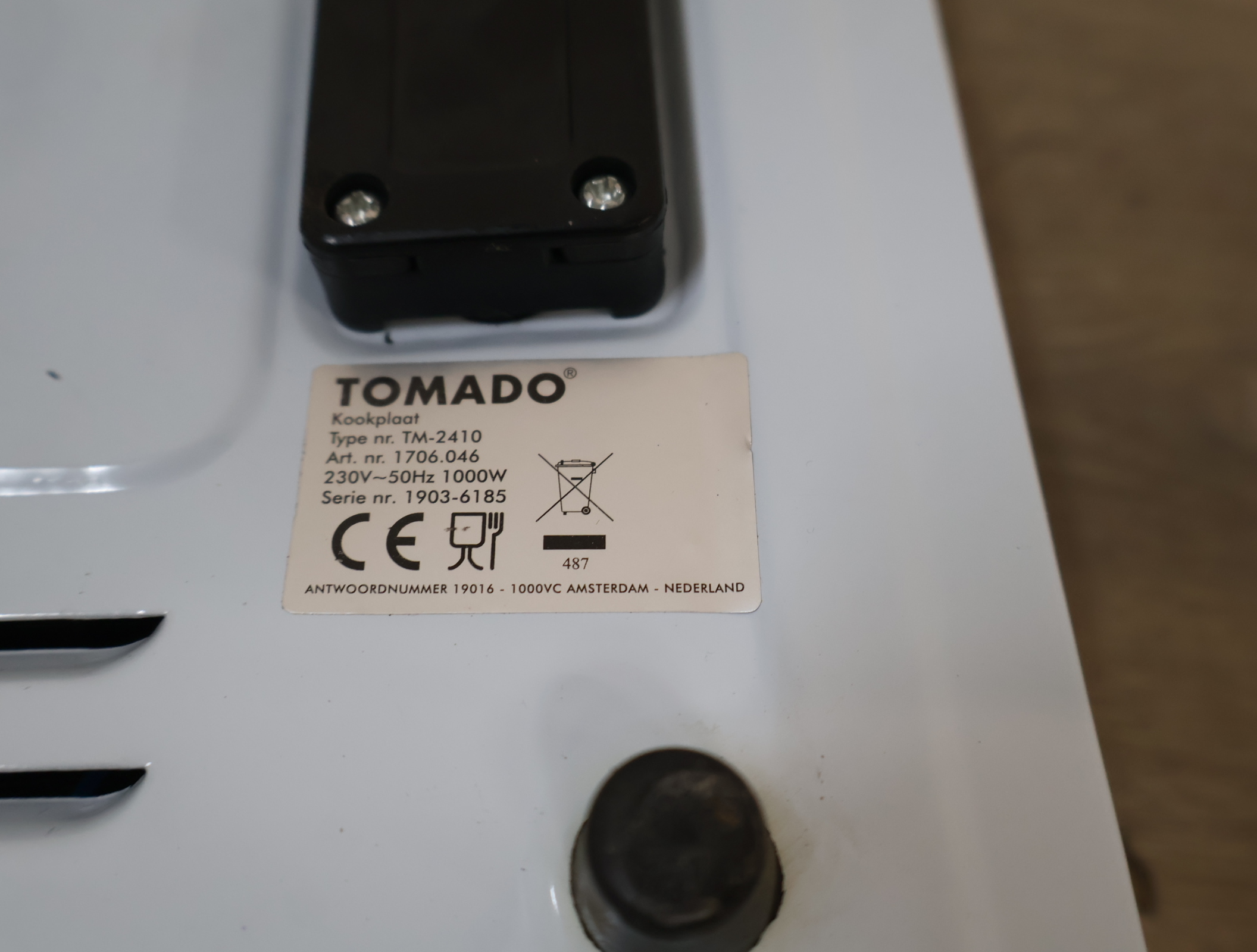 Tomado elektrische kookplaat enkel – foto 10 – kavel bij GSD Auctions, Zoeterwoude