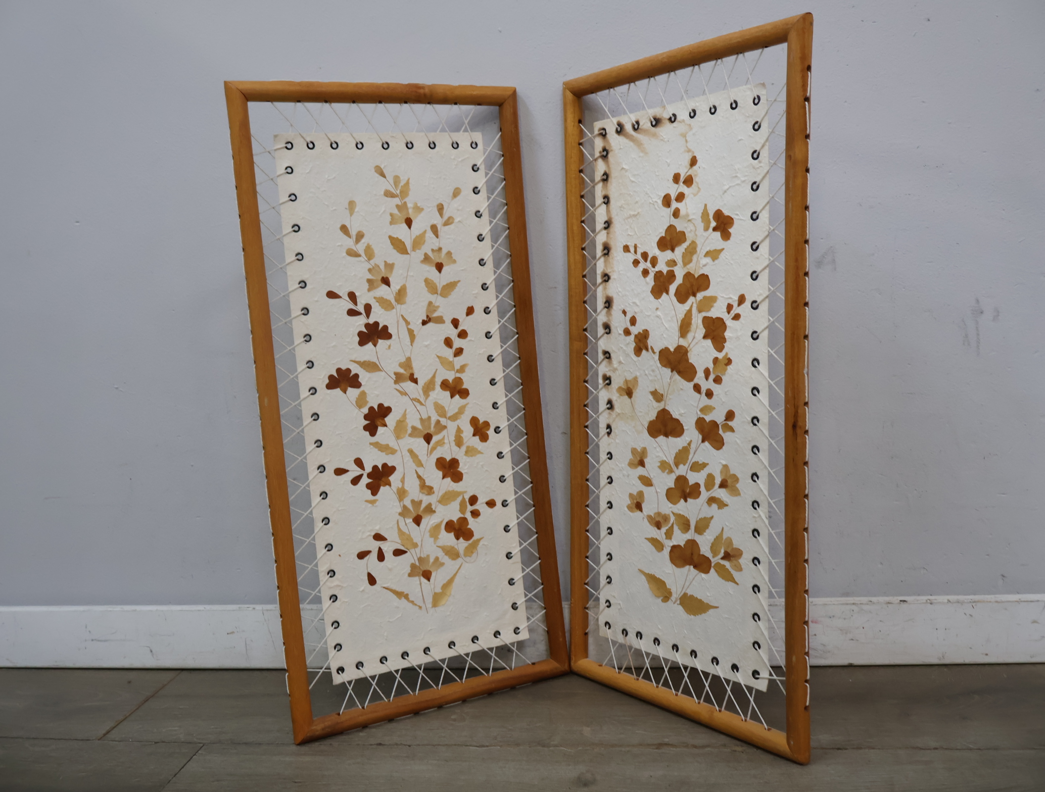 Set van 2 ingelijste gedroogde bloemen in houten frame – foto 3 – kavel bij GSD Auctions, Zoeterwoude