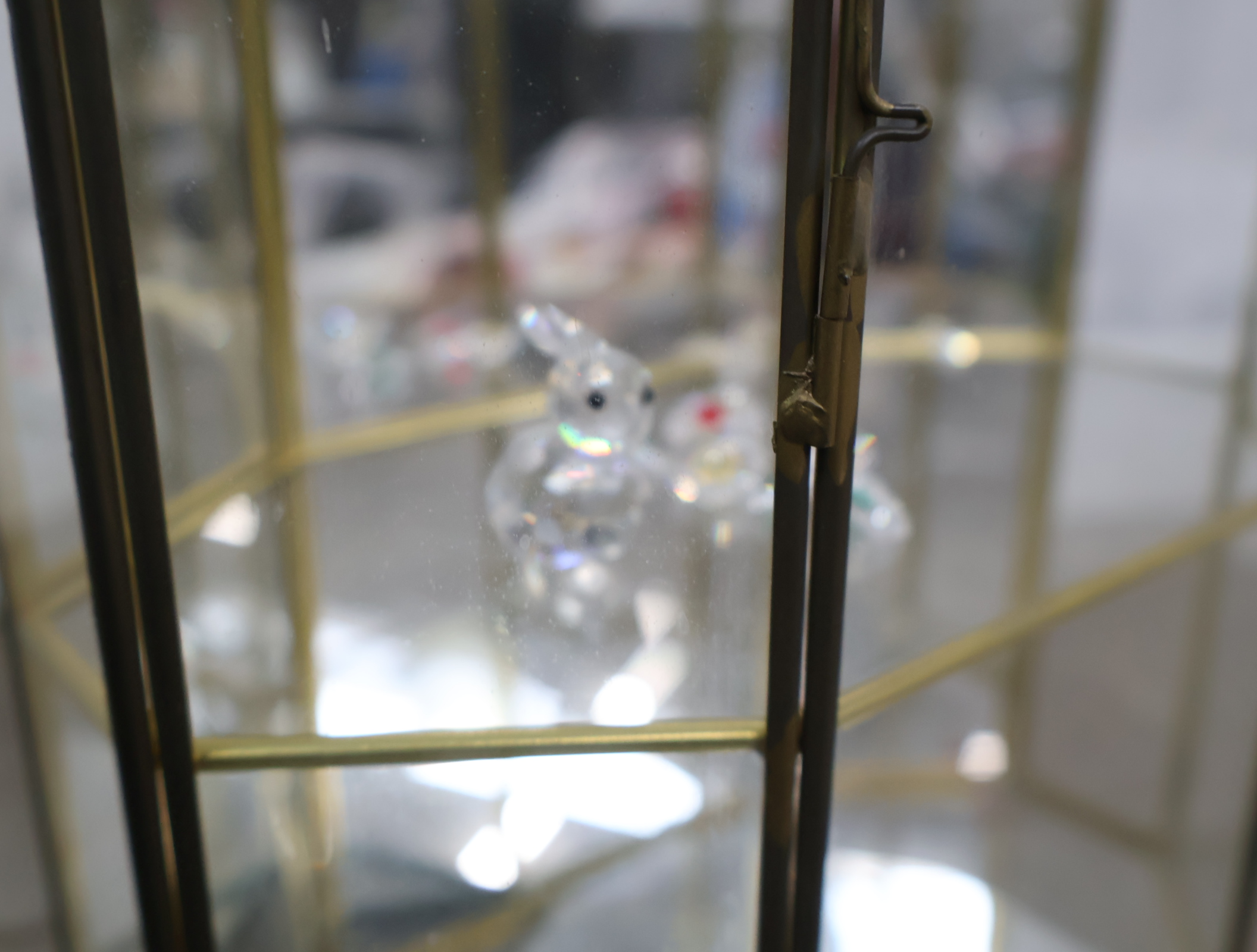 Glazen mini vitrine met messing frame – foto 7 – kavel bij GSD Auctions, Zoeterwoude