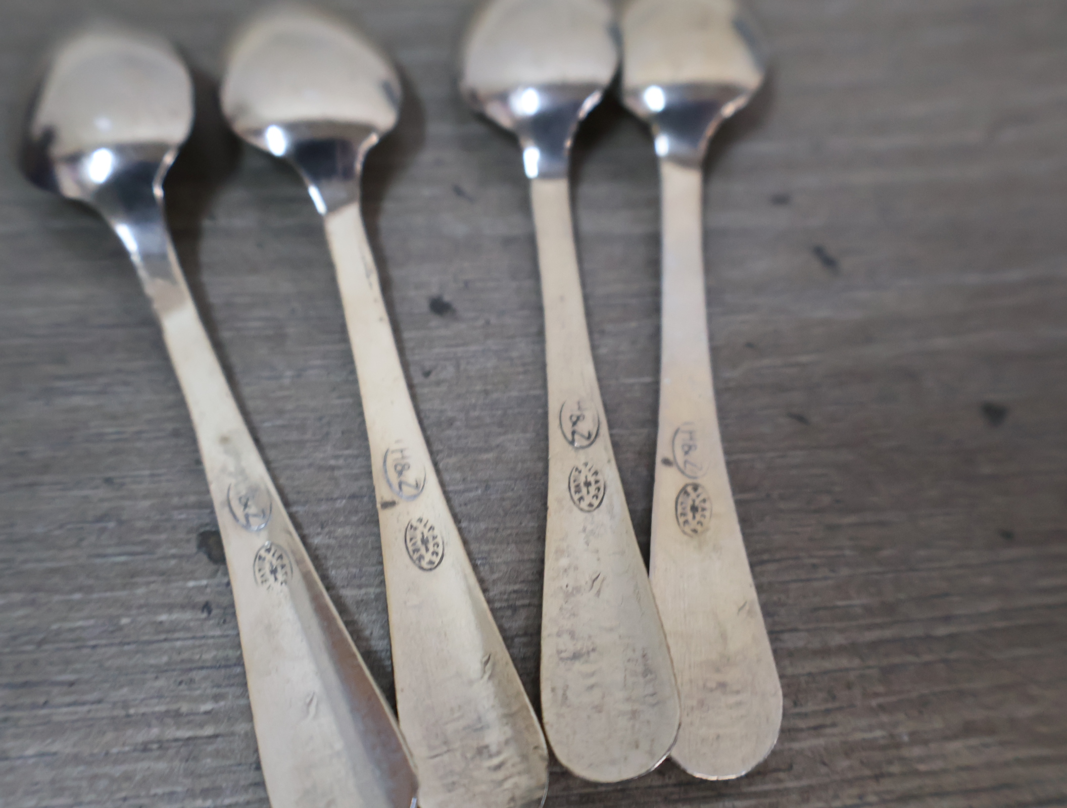 Set van 12 Verzilverde vintage lepels – foto 6 – kavel bij GSD Auctions, Zoeterwoude