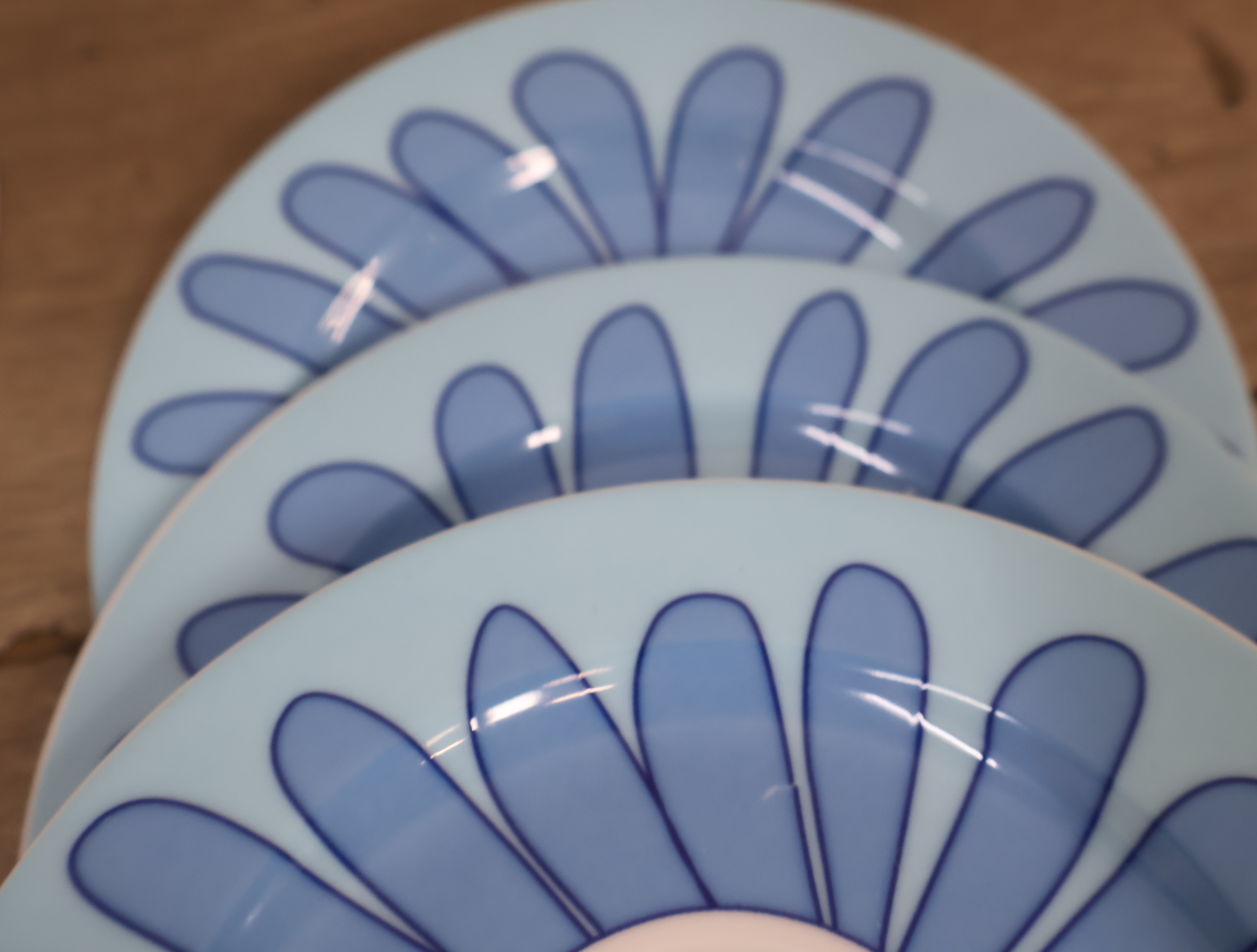 Set van 6 blauw-witte kop en schotels met bloemmotief – foto 13 – kavel bij GSD Auctions, Zoeterwoude