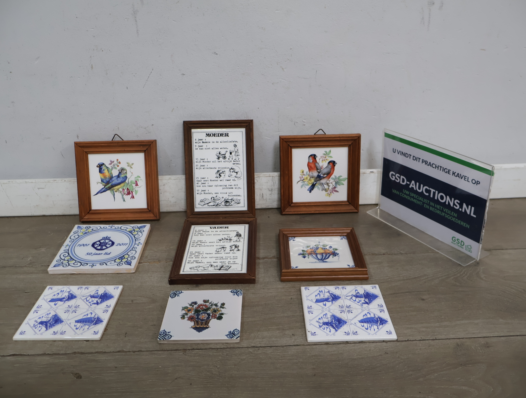 Verzameling Tegels – kavel bij GSD Auctions, Zoeterwoude