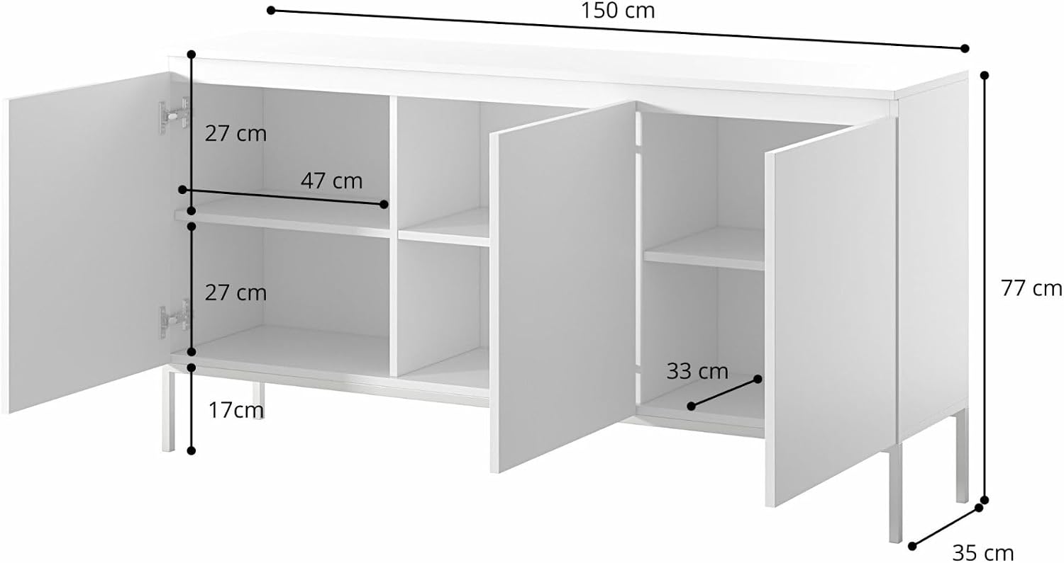 Selsey Bemmi Dressoir 150 cm in Donkergroen – foto 3 – kavel bij GSD Auctions, Zoeterwoude