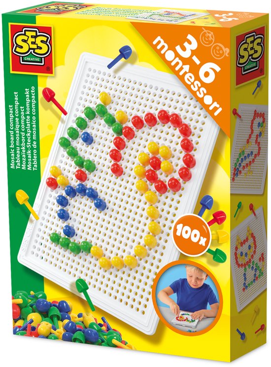 SES Creative - Mozaïekbord Compact - Montessori speelgoed – kavel bij GSD Auctions, Zoeterwoude