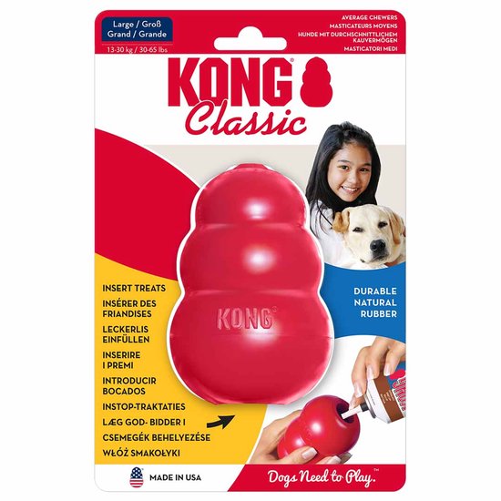 KONG Classic - Snackbal Honden Speelgoed - Rubber - 10.16cm – kavel bij GSD Auctions, Zoeterwoude
