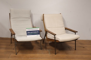 Afbeelding van Set van 2 Rob Parry 'Lotus' fauteuils, model 1611