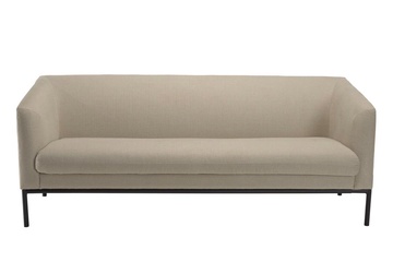 Afbeelding van NELSON - Beige 3-zitsbank met zwarte metalen poten
