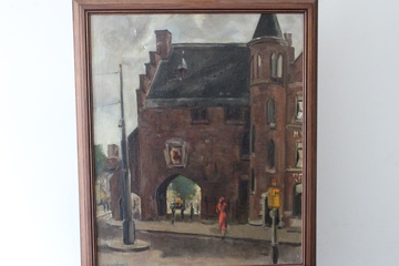 Afbeelding van Olieverf - De Gevangenpoort in Den Haag - Bronkhorst