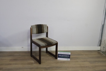 Afbeelding van Vintage stoel met bruin gestreepte bekleding - Jaren '60