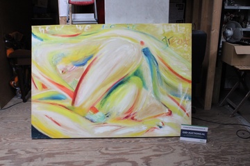 Image of Abstracte kleurrijke schilderij op canvas
