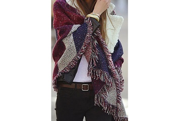 Afbeelding van Luxe oversized sjaal paars