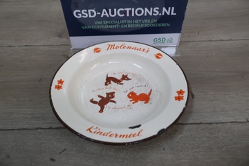 Afbeelding van Emaille kinderschotel Molenaar's Kindermeel