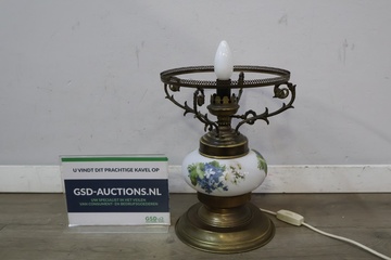 Afbeelding van Vintage tafellamp met bloemmotief