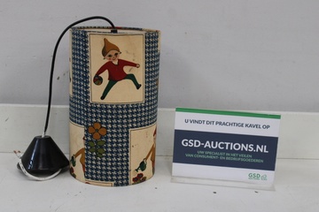 Afbeelding van Vintage hanglamp met kinderfiguren