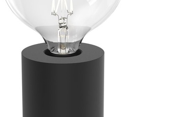 Afbeelding van Calex Tafellamp Rond - Industrieel - E27 Fitting - Zwart
