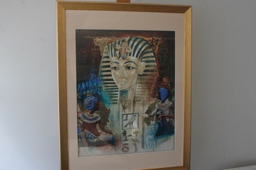 Afbeelding van Ingelijste print van Egyptische farao