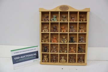 Afbeelding van Houten display met miniatuur teddyberen - Berühmtesten