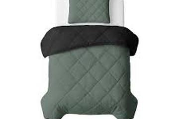 Afbeelding van Lazy Dekbed Uni Groen/Zwart 140x200 1 kussensloop