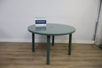 Afbeelding van Groene ronde tuintafel kunststof - 120cm