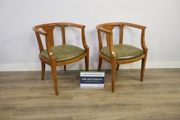 Afbeelding van Set van 2 Antieke Fauteuil Stoelen