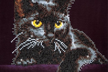 Afbeelding van DIAMOND DOTZ Midnight Cat - Diamond Painting - 4.389 Dotz