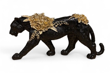 Image of 2x Luxe decoratie zwart en goud  Panter van L40 cm (nieuwe)