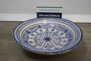 Afbeelding van Decoratieve blauw-witte keramische schaal