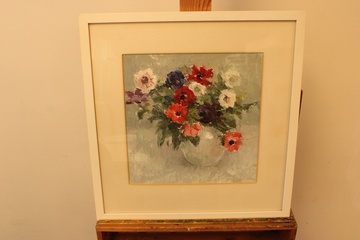 Afbeelding van Schilderij met kleurrijke bloemen - Jopie Limburg