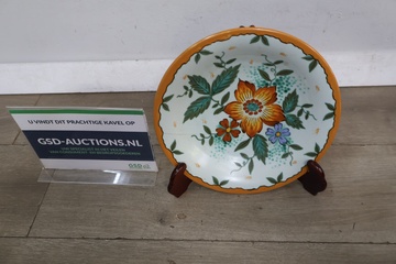 Afbeelding van Decoratief bord met bloemmotief - Wally K.D.Z. Holland