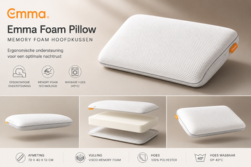 Afbeelding van Emma Visco Foam Pillow 70×40×13 cm – Ergonomisch