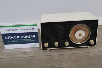Afbeelding van Philips vintage radio met ronde tuning display